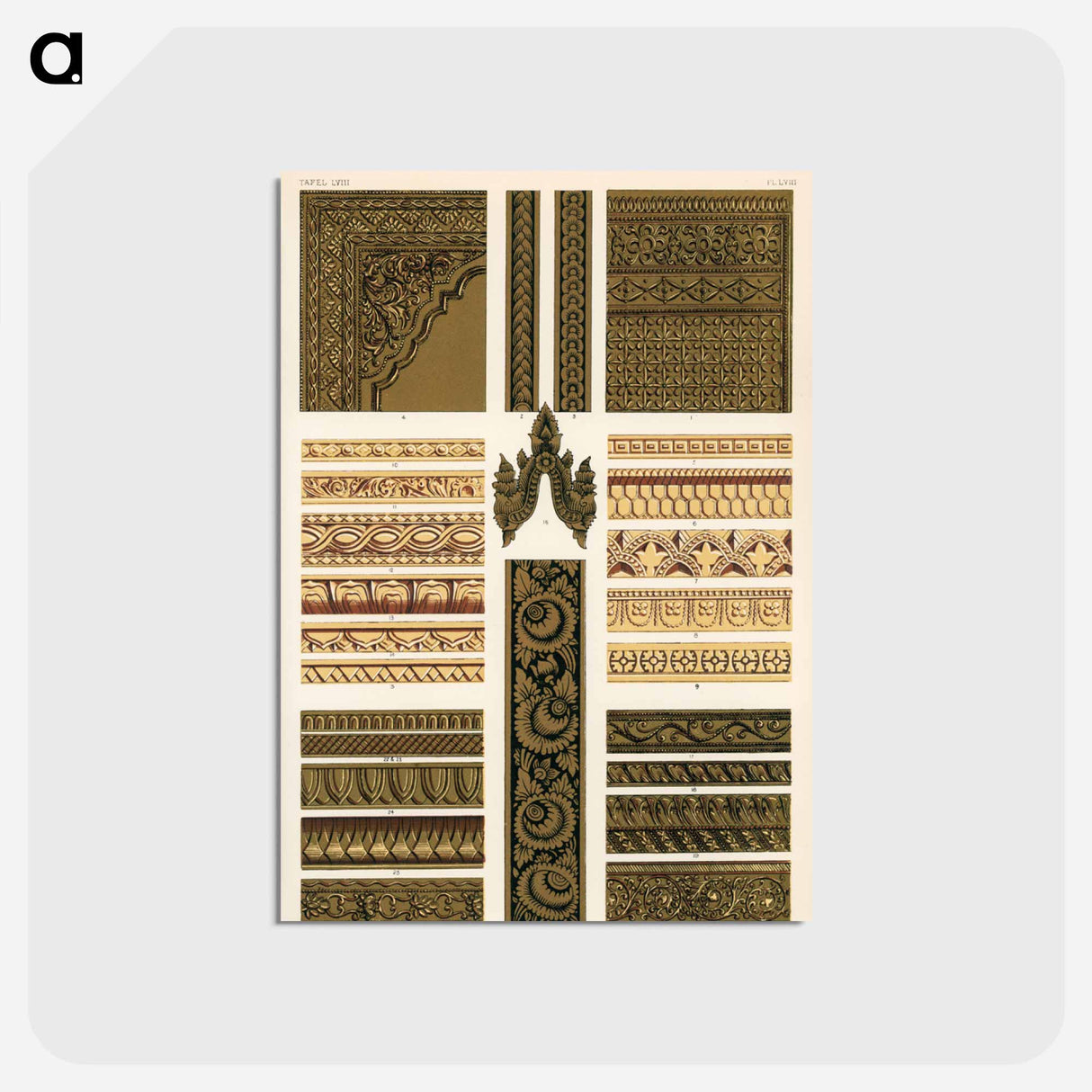 アートポストカード-Nineteenth-Century Ornamental Pattern
 - 装飾の文法 Postcard.