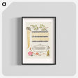 アートポスター-Basil Thyme, Insect, and Herb Robert from Mira Calligraphiae Monumenta
 - 書道のお手本 Poster.