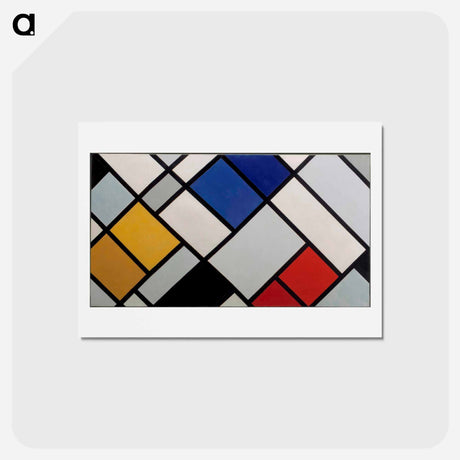 アートポストカード-Contra-Composition of Dissonances, XVI - テオ ファン ドゥースブルフ Postcard.
