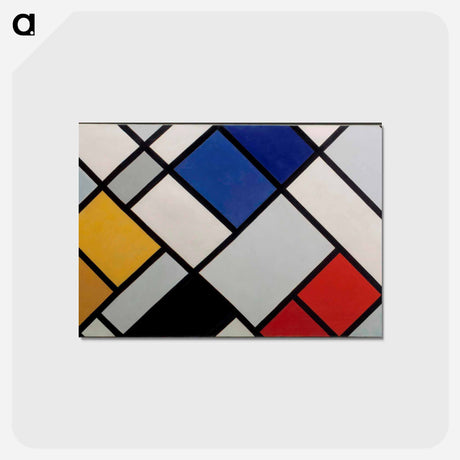 アートポストカード-Contra-Composition of Dissonances, XVI - テオ ファン ドゥースブルフ Postcard.