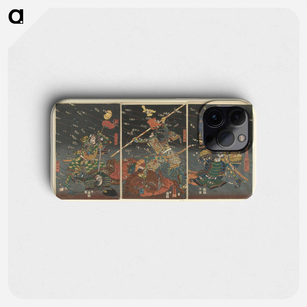 De laatste aanval van de Kusunoki te Shijonawate - 歌川 国芳 Phone Case.