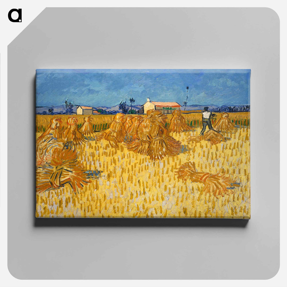 Corn Harvest in Provence - Vincent van Gogh Canvas.