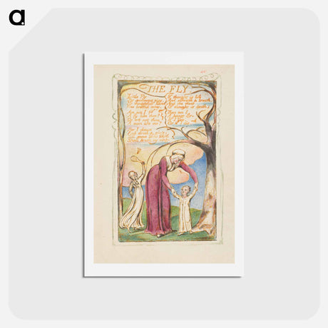 アートポストカード-Songs of Innocence and of Experience: The Fly - ウィリアム ブレイク Postcard.