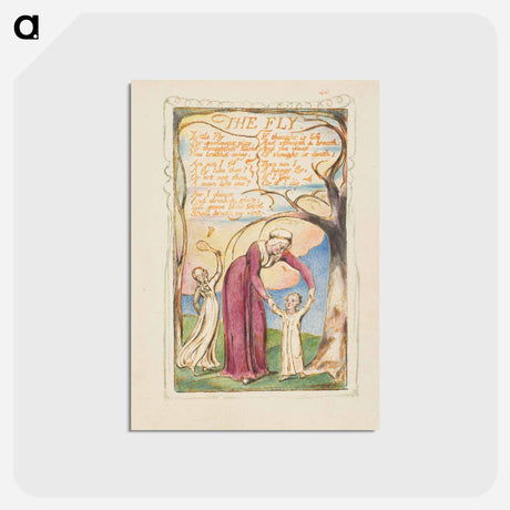 アートポストカード-Songs of Innocence and of Experience: The Fly - ウィリアム ブレイク Postcard.