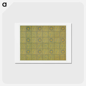アートポストカード-William Morris's Diaper pattern - ウィリアム モリス Postcard.