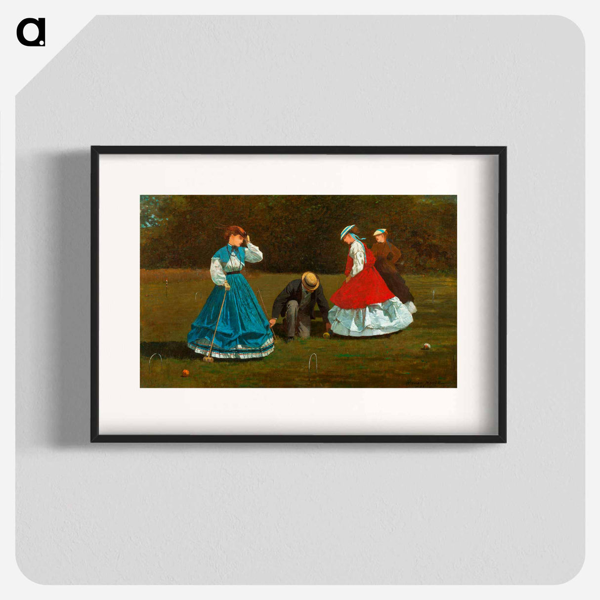 Croquet Scene - Winslow Homer Poster.