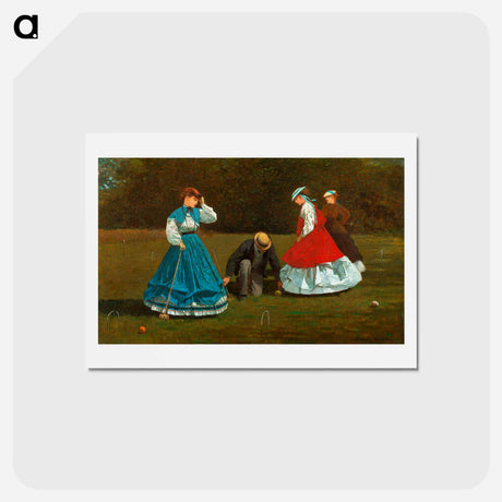 アートポストカード-Croquet Scene - ウィンスロー ホーマー Postcard.