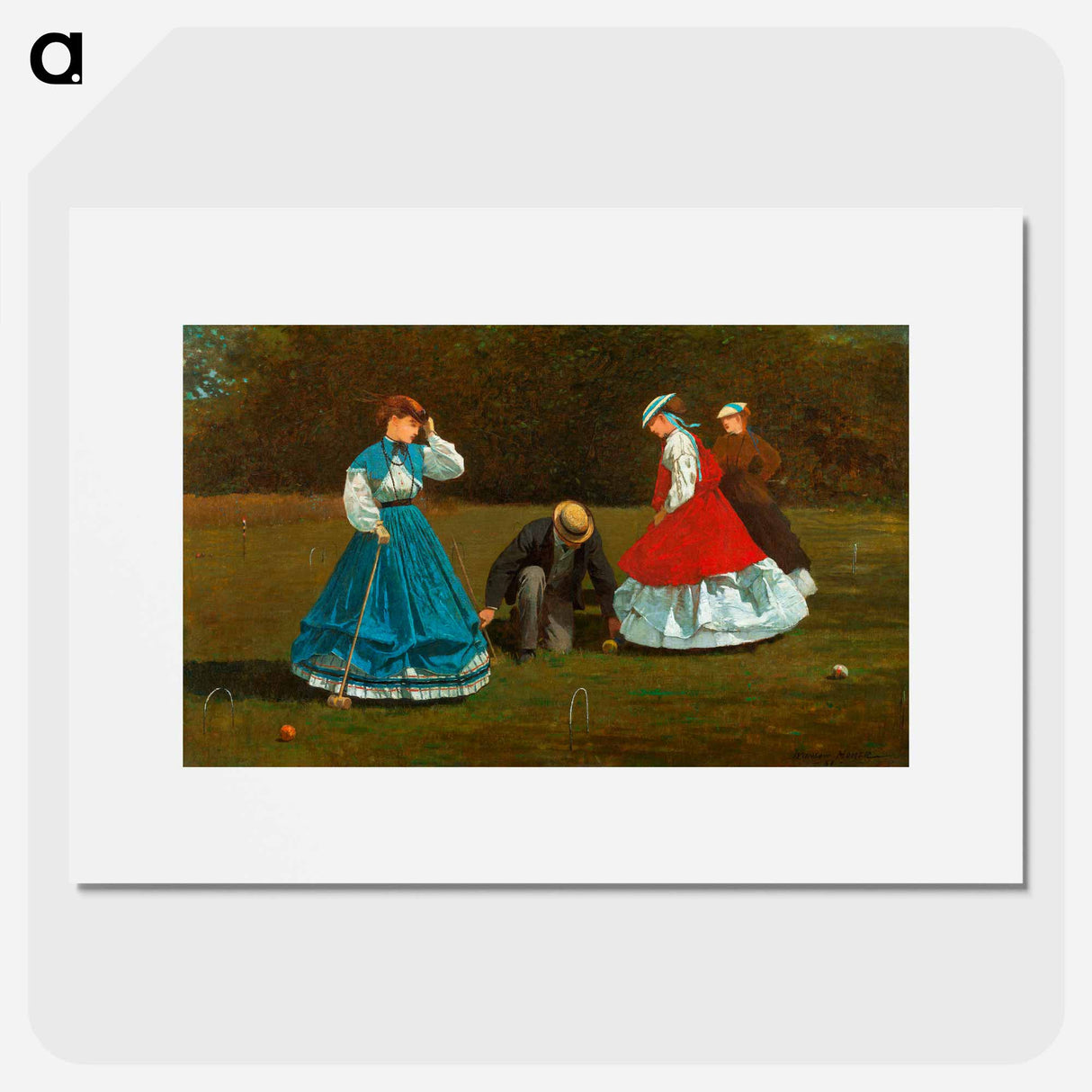 Croquet Scene - Winslow Homer Poster.