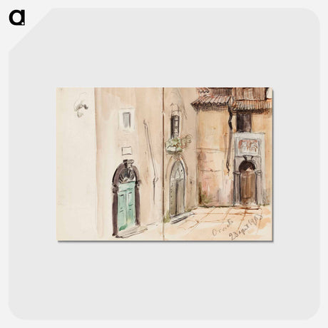 アートポストカード-(unknown) part of a sketchbook - アルバート エーデルフェルト Postcard.