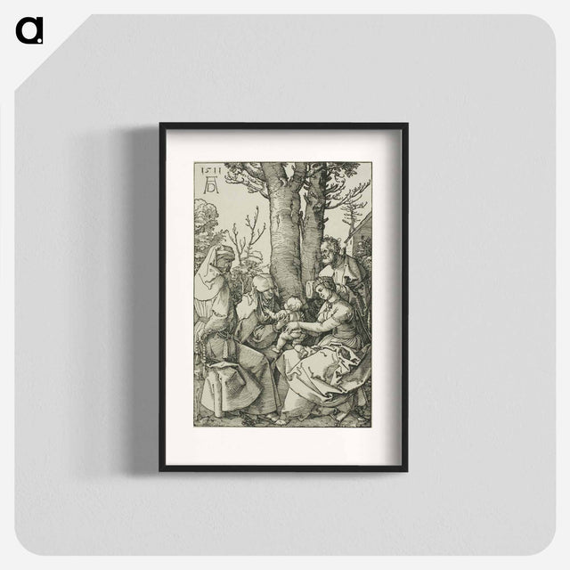 アートポスター-The Holy Family with Joachim and Saint Anne - アルブレヒト デューラー Poster.