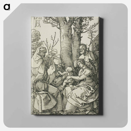 アートパネル-The Holy Family with Joachim and Saint Anne - アルブレヒト デューラー Canvas.