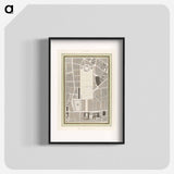 La Halle aux Blés, Street Plan - アンティーク地図 Poster.