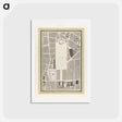 アートポストカード-La Halle aux Blés, Street Plan - アンティーク地図 Postcard.