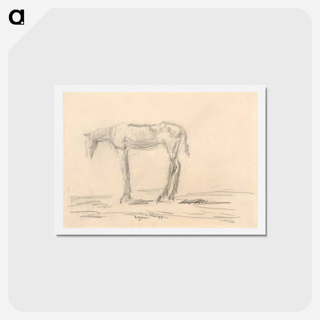 アートポストカード-Emaciated Horse
 - シプリアン マジェルニク Postcard.
