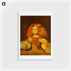 アートポストカード-Portrait of the Infanta Margarita - ディエゴ ベラスケス Postcard.