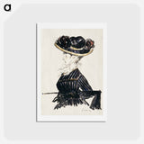 アートポストカード-Woman in Large Har - エドゥアール マネ Postcard.