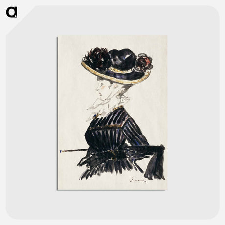 アートポストカード-Woman in Large Har - エドゥアール マネ Postcard.