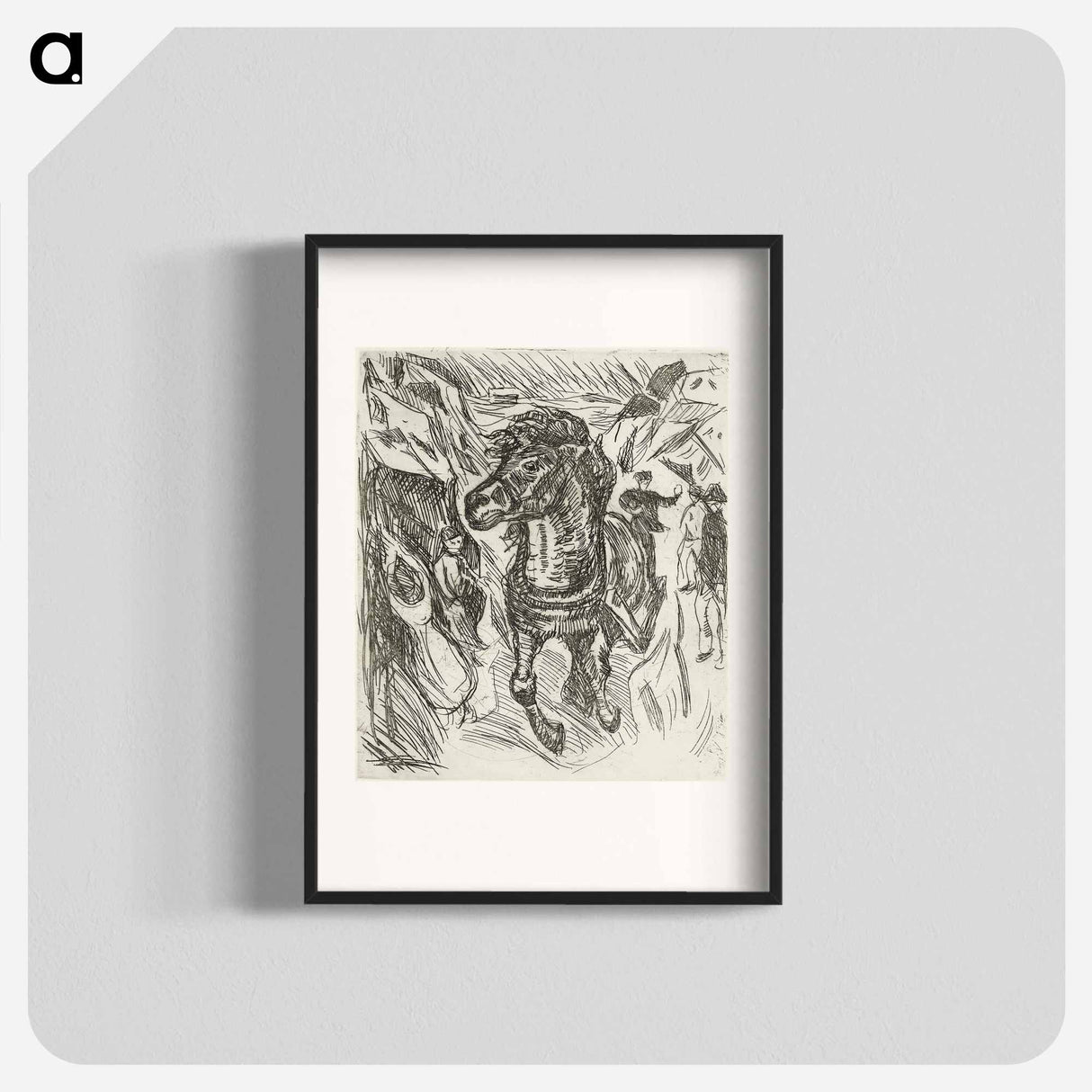 アートポスター-Galloping Horse - エドヴァルド ムンク Poster.