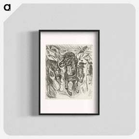 アートポスター-Galloping Horse - エドヴァルド ムンク Poster.