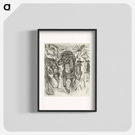 アートポスター-Galloping Horse - エドヴァルド ムンク Poster.