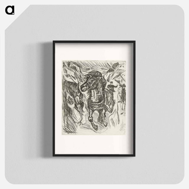 アートポスター-Galloping Horse - エドヴァルド ムンク Poster.