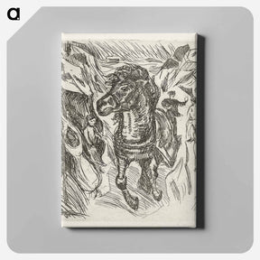 アートパネル-Galloping Horse - エドヴァルド ムンク Canvas.
