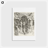 アートポストカード-Galloping Horse - エドヴァルド ムンク Postcard.