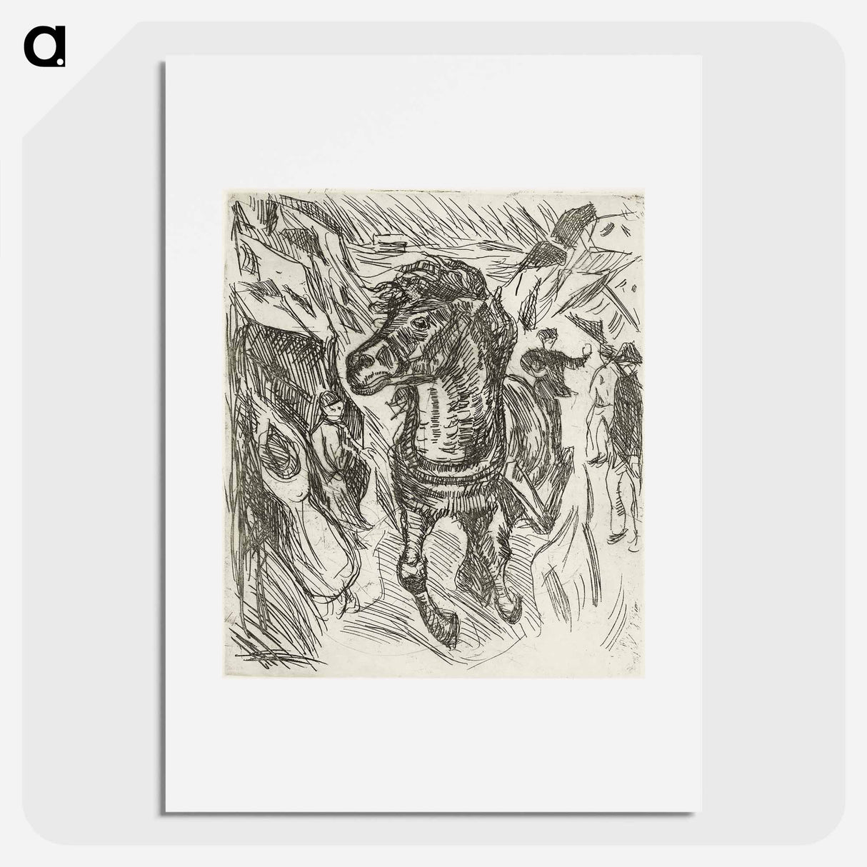 アートポスター-Galloping Horse - エドヴァルド ムンク Poster.