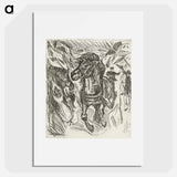 アートポスター-Galloping Horse - エドヴァルド ムンク Poster.