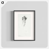 Standing Female Nude with Arms Raised - エドワード バーン ジョーンズ Poster.