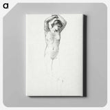 Standing Female Nude with Arms Raised - エドワード バーン ジョーンズ Canvas.