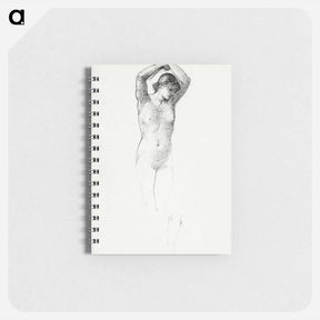 アートメモ帳-Standing Female Nude with Arms Raised - エドワード バーン ジョーンズ Memo.