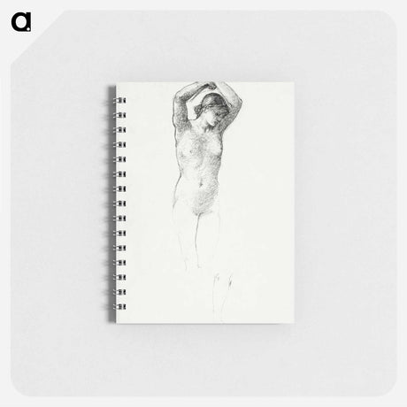 アートメモ帳-Standing Female Nude with Arms Raised - エドワード バーン ジョーンズ Memo.