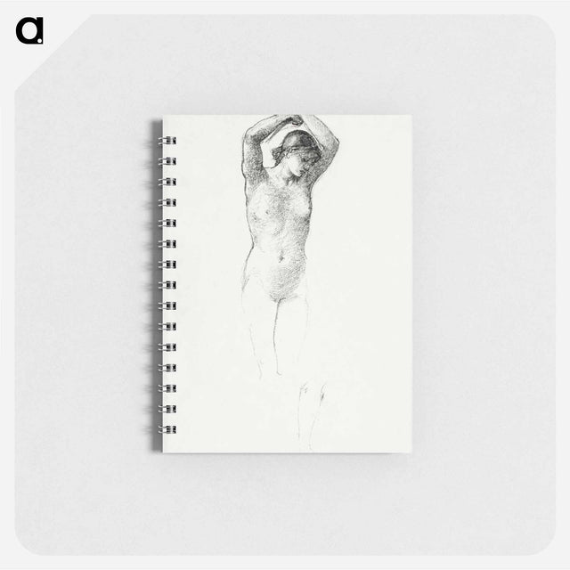 アートメモ帳-Standing Female Nude with Arms Raised - エドワード バーン ジョーンズ Memo.