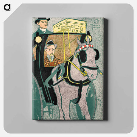 アートパネル-Man in carriage - エドワード ペンフィールド Canvas.