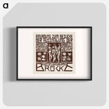 Invitation to an Exhibition of the Artists Group Brücke - Ernst Ludwig Kirchner Poster.