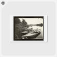 アートポストカード-Riverscape with Boats
 - ウジェーヌ アジェ Postcard.