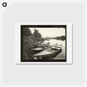 アートポストカード-Riverscape with Boats
 - ウジェーヌ アジェ Postcard.