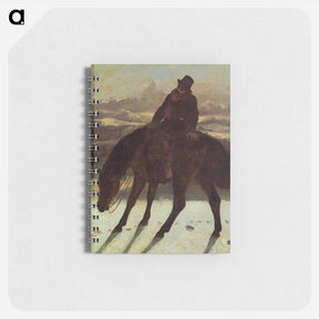 アートメモ帳-Hunter on Horseback, Redcovering the Trail - ギュスターヴ クールベ Memo.