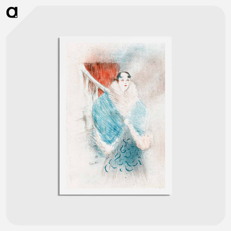 アートポストカード-Elsa, Dite la Viennoise - アンリ ド トゥールーズ ロートレック Postcard.