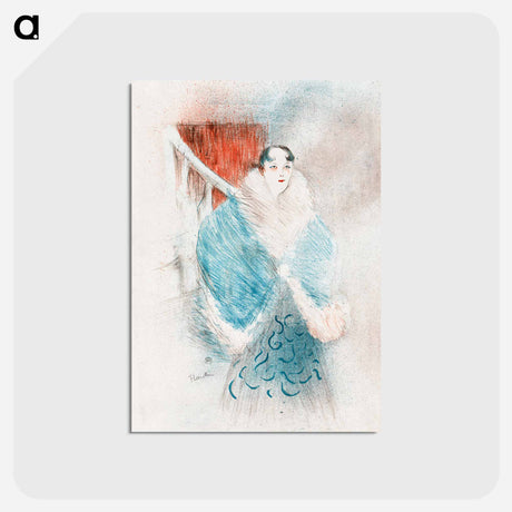 アートポストカード-Elsa, Dite la Viennoise - アンリ ド トゥールーズ ロートレック Postcard.