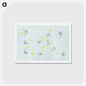アートポストカード-Abstract butterfly - 神坂 雪佳 Postcard.