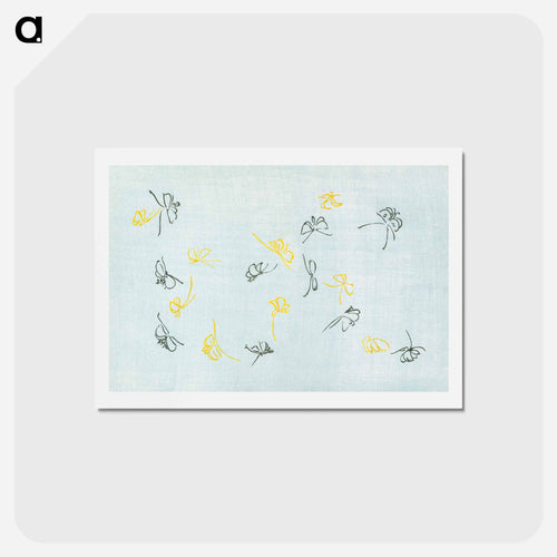 Abstract butterfly - 神坂 雪佳 Postcard.