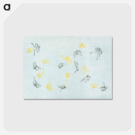 アートポストカード-Abstract butterfly - 神坂 雪佳 Postcard.