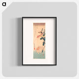 A Wren and Chrysanthemums - 喜多川 歌麿 Poster.