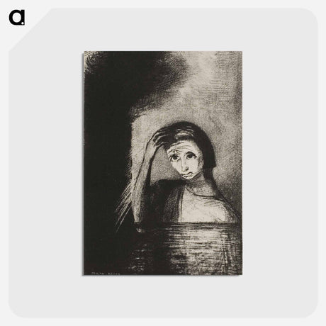 アートポストカード-Frontispiece from Emile Verhaeren's Les Debacles - オディロン ルドン Postcard.