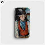 Boy in a Red Vest - Paul Cezanne Phone Case.