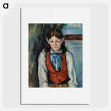 Boy in a Red Vest - Paul Cezanne Poster.