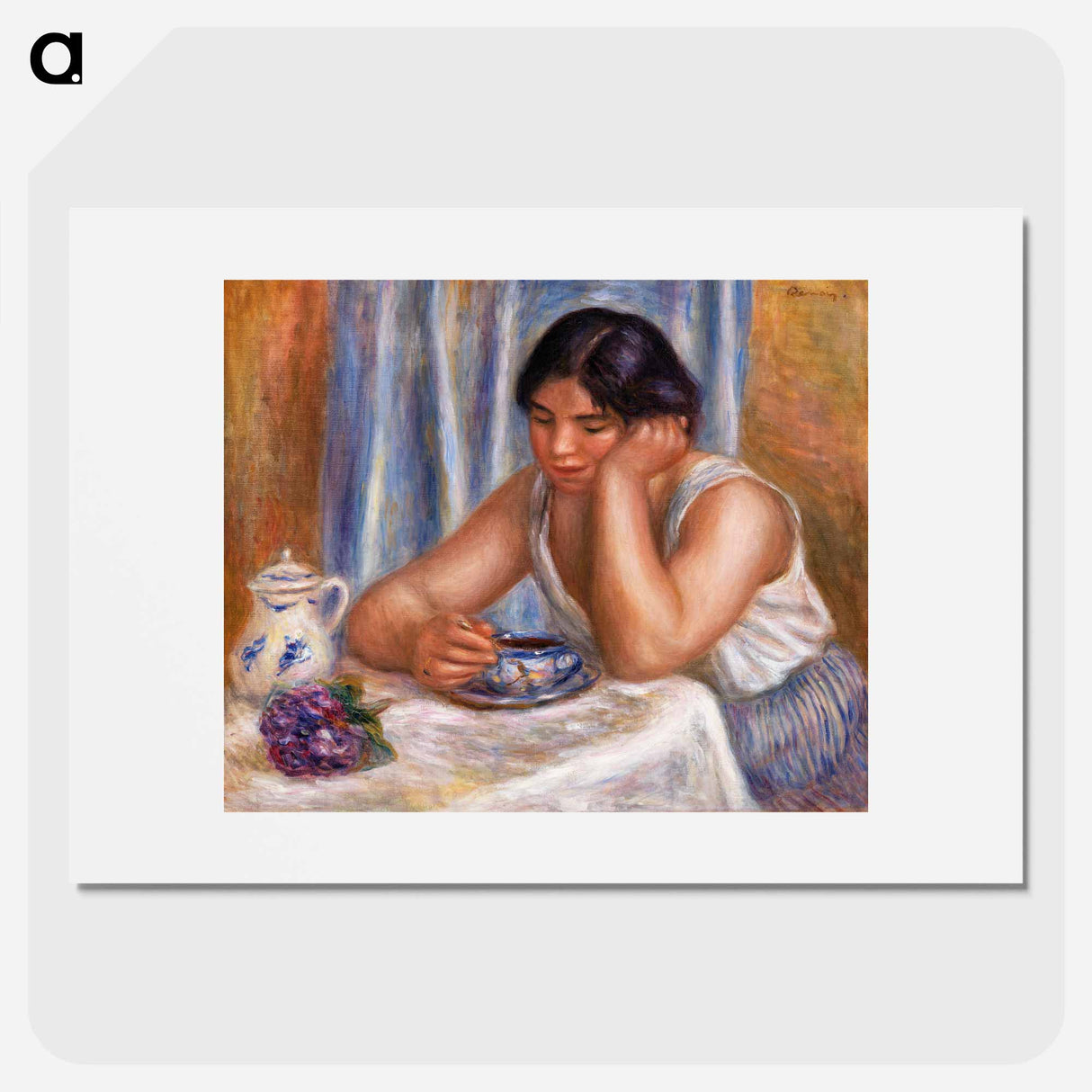 Cup of Chocolate - Pierre Auguste Renoir Poster.