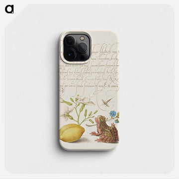 Gillyflower, Insect, Germander, Almond, and Frog from Mira Calligraphiae Monumenta
 - 書道のお手本 Phone Case.